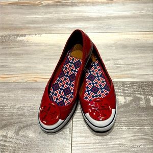 Tory Burch Logo Slip on Sneaker Flats